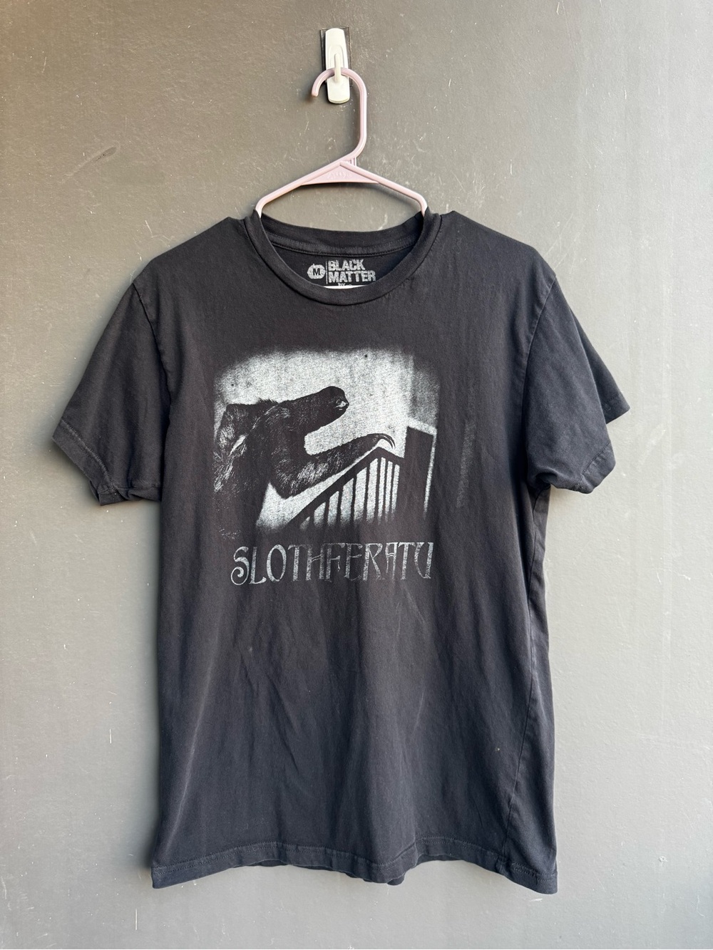 Black Matter Men’s Black Graphic T-Shirt - Slothferatu Design